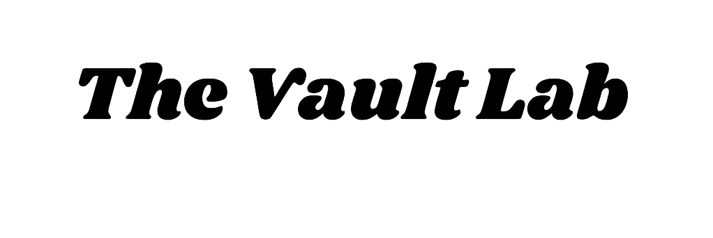 The Vault Lab logo for an independent research platform focused on intellectual property, art law, entertainment law, and policy analysis.
